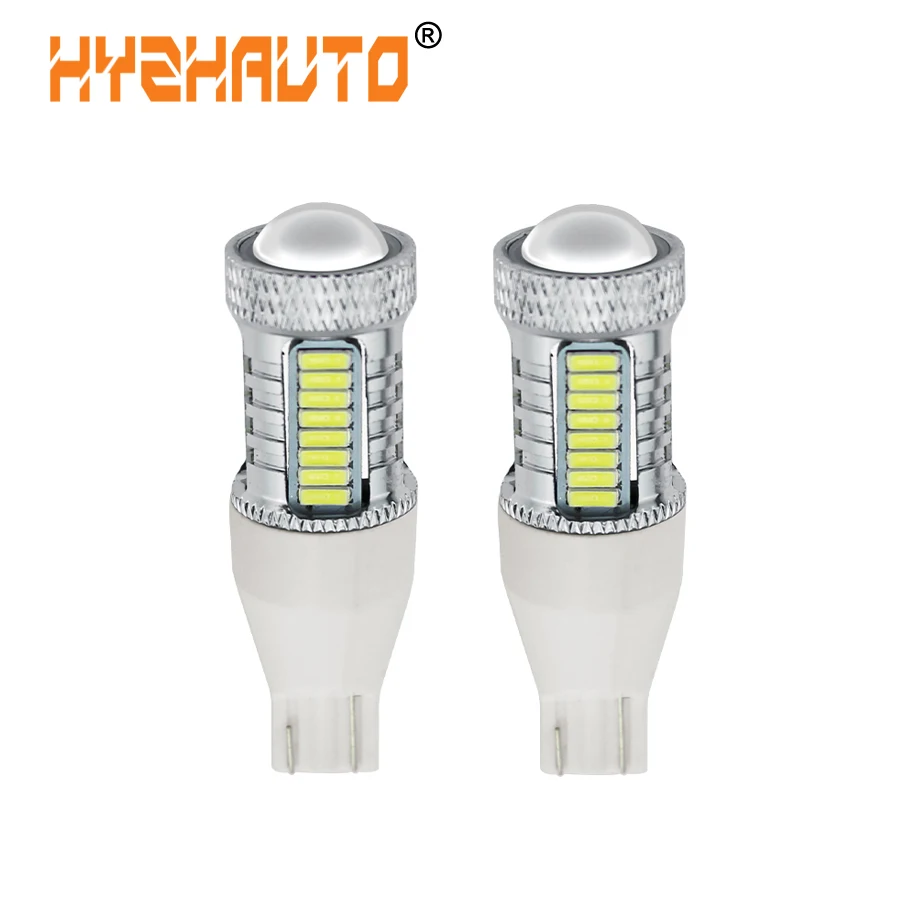 

HYZHAUTO 2Pcs T15 LED Light Car Backup Reverse Lights W16W 921 4014 LED 32 smd Cree Chip Car led Brake Parking lamp White dc12v