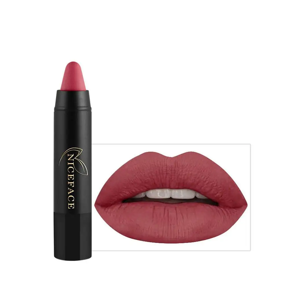 Women Make Up Cosmetics Moisture Matte Lipstick 17g 3Years Pen China Draw suitable lip liner along the lip - Цвет: color 16