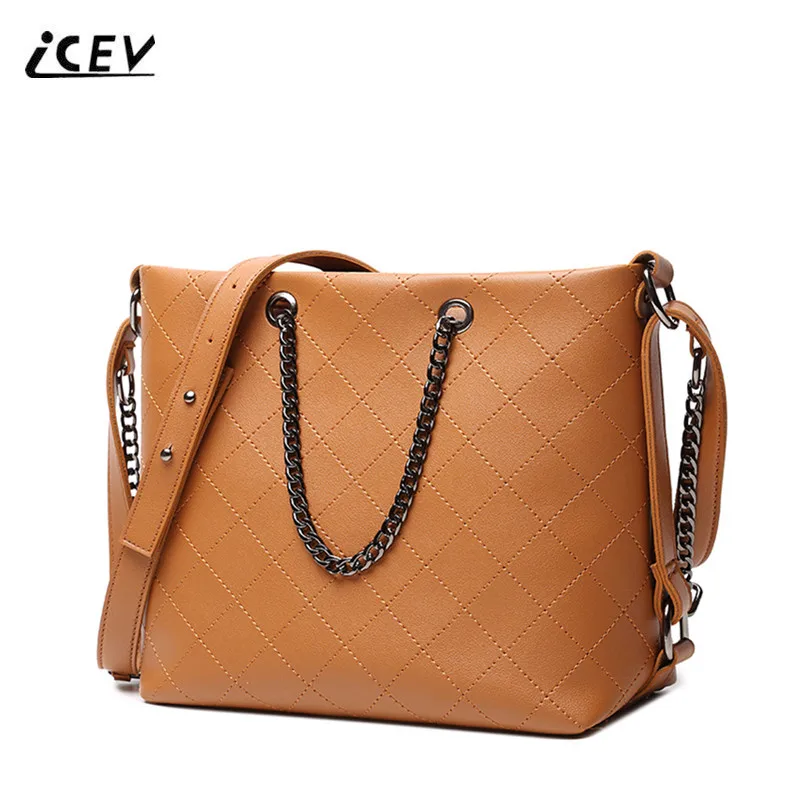 

ICEV Korean New Fashion Women Messenger Bags Handbags Women Famous Brands Women Leather Handbags Ladies Chains Quilted Totes Sac
