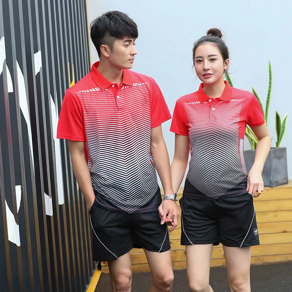 Free Printing Badminton Sets Men  Sports Badminton T-shirt +shorts Table Tennis Clothes  Tennis Wear