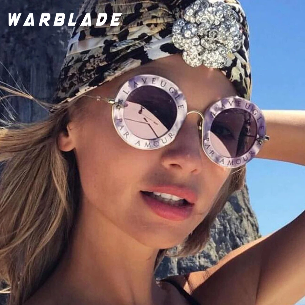 

2018 New Fashion Bees Retro Round Letters Transparent Frame Tint Lens Sunglasses Trending Ladies Summer Sun Glasses