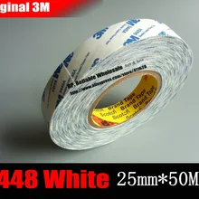 25 мм* 50 м* 0,15 мм) 3 м двухсторонняя клейкая лента 9448 белая для ПК-телефона оконная рамка, стеклянная резина, пластиковый клей