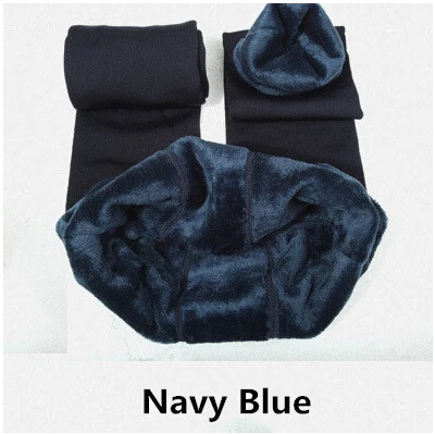 NORMOV зимние женские плюс кашемировые брюки повседневные тонкие теплые брюки высокие эластичные трикотажные брюки Femme Tick Velvet Spodnie Damskie - Цвет: Navy