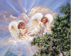5d Diy алмазная живопись Ангел девушка Картина Пейзаж Вышивка крестиком полная Алмазная мозаика Алмазная вышивка Настенная Наклейка