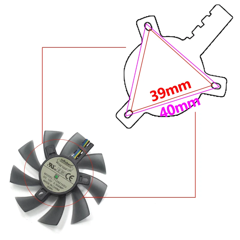 DIY 85 мм T129215SU 4-контактный двухшариковый подшипник кулер вентилятор для Gigabyte GeForce GTX 1050 Ti 1060 1070 1080 RX 480 470 570 580 G1 карты