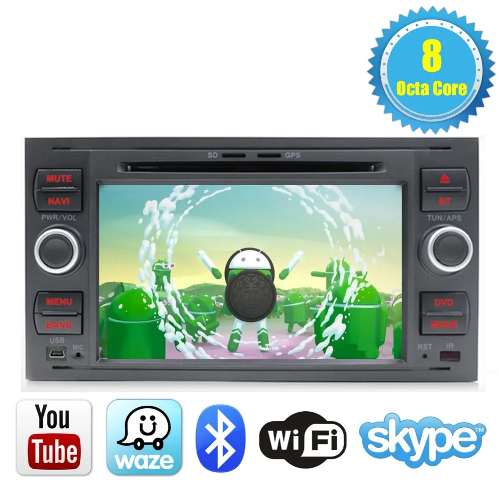 

Car Multimedia Player Octa Core Android 8.1 GPS Autoradio 2 Din 7 Inch For Ford/Mondeo/Focus/Transit/C-MAX/S-MAX/Fiesta 2GB RAM