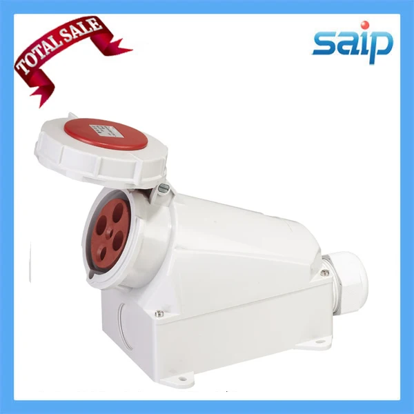 

International Standard 4Pin 63A 400V IP67 Industrial socket, Container Connector,Surface Mounted Socket SP-132