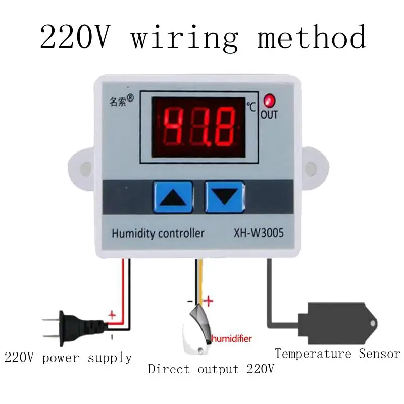 110 V 220 цифровой регулятор влажности инструмент Управление влажностью