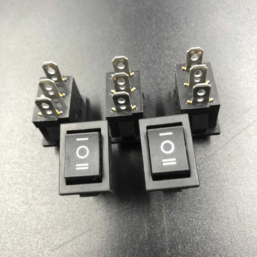 3 шт./лот KCD3 101N KCD2 Black Roccker Переключатель ВКЛ/ВЫКЛ с ножками штифта|Выключатели| |