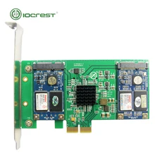 Адаптер IOCREST с 4 портами mSATA на PCI-e x2 с RAID PCI Express 2,0 на 4x mSATA Host adapter setup RAID 0 1 и 10