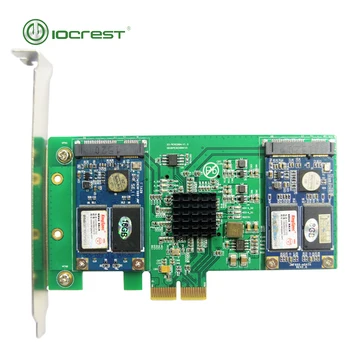 

IOCREST 4 Ports mSATA to PCI-e x2 Adapter with RAID PCI Express 2.0 to 4x mSATA Host Adapter setup RAID 0 1 and 10