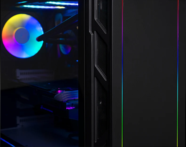 PHANTEKS P350X настольный компьютер с водяным охлаждением шасси(светильник "Symphony" управление/E-ATX поддержка материнской платы) с TT TR2 1000W мощность