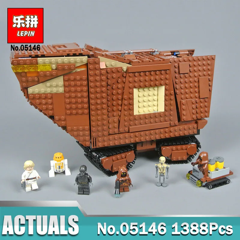 

2018 Lepin 05146 Star Series Wars The Sandcrawler Set Compatible Legoinglys 75220 Model Blocks Bricks Kids Boy Toys