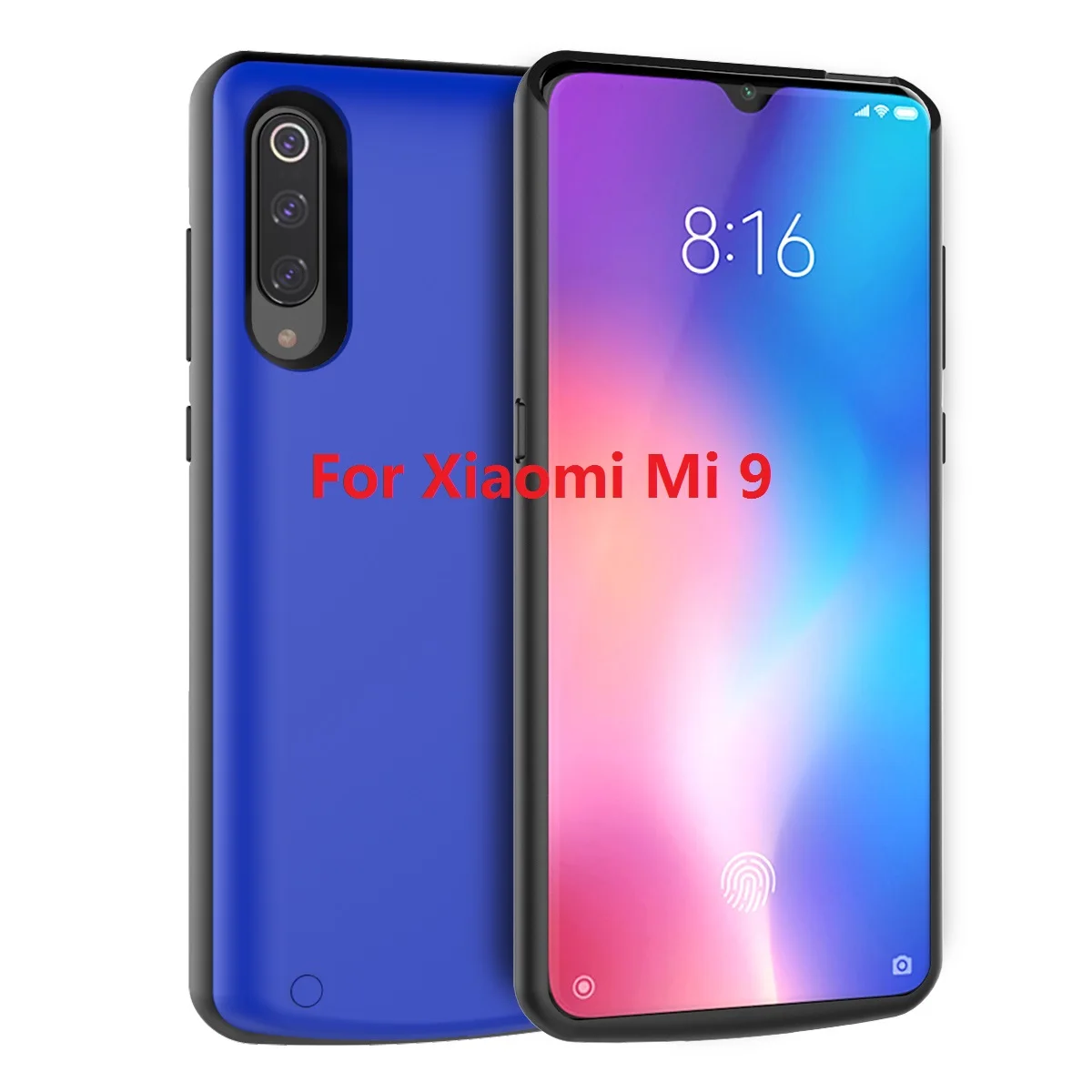 Для Xiaomi mi 9 mi 9 SE чехол для зарядного устройства 5000mAh внешний портативный тонкий внешний аккумулятор чехол для зарядки для Xiaomi mi 9 чехол для аккумулятора - Цвет: Mi 9 Blue