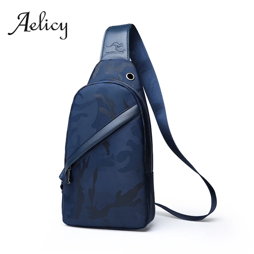 

Aelicy Travel Sports Chest Pack Business Men Nylon oxford cloth Messenger Shoulder Bag Casual USB Charging Crossbody Handbag