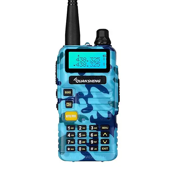 Quansheng UV-R50 портативная рация VHF UHF Двухдиапазонная UVR50 портативная CB двухсторонняя рация UV R50 5 Вт FM трансивер для охоты - Цвет: Синий