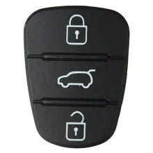 1pc 3 Button Remote Key Fob Case Rubber Pad For Hyundai I10 I20 I30 Flip Key