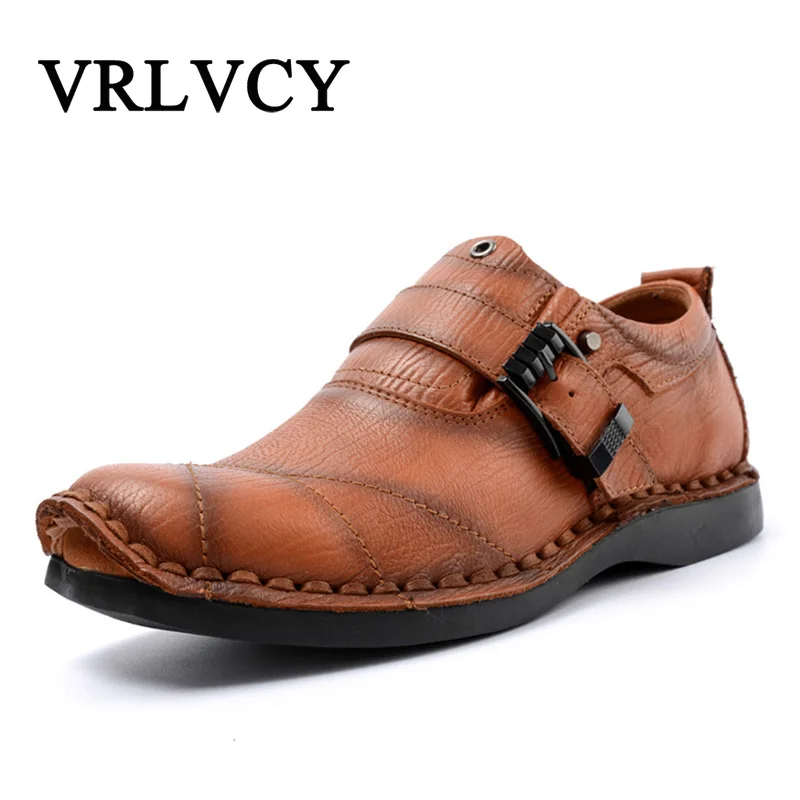 

Luxury Brand Genuine Leather Fashion Men Shoes Handmade Summer Autumn Winter Brand High Quality Men Flats Shoes