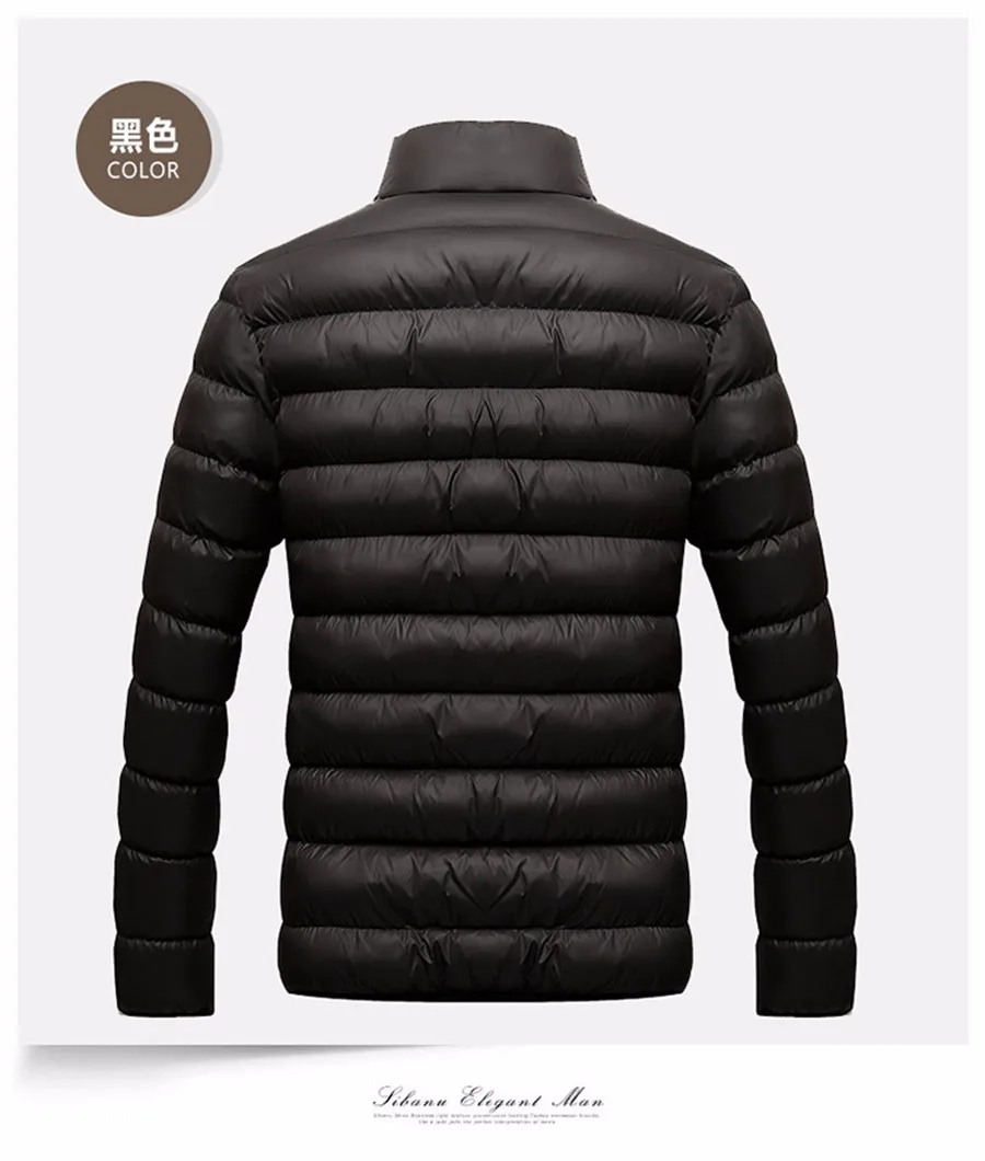 Повседневный Сверхлегкий мужской s хлопковый пуховик осенне-зимняя куртка мужская легкая модная пуховая куртка мужские пальто больших размеров