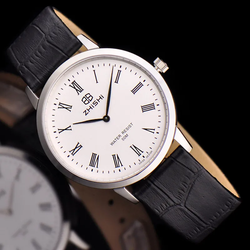 2016 top luxury hongkong brand zhishi japan movement sapphire mirror digital dial leather waterproof men luxury