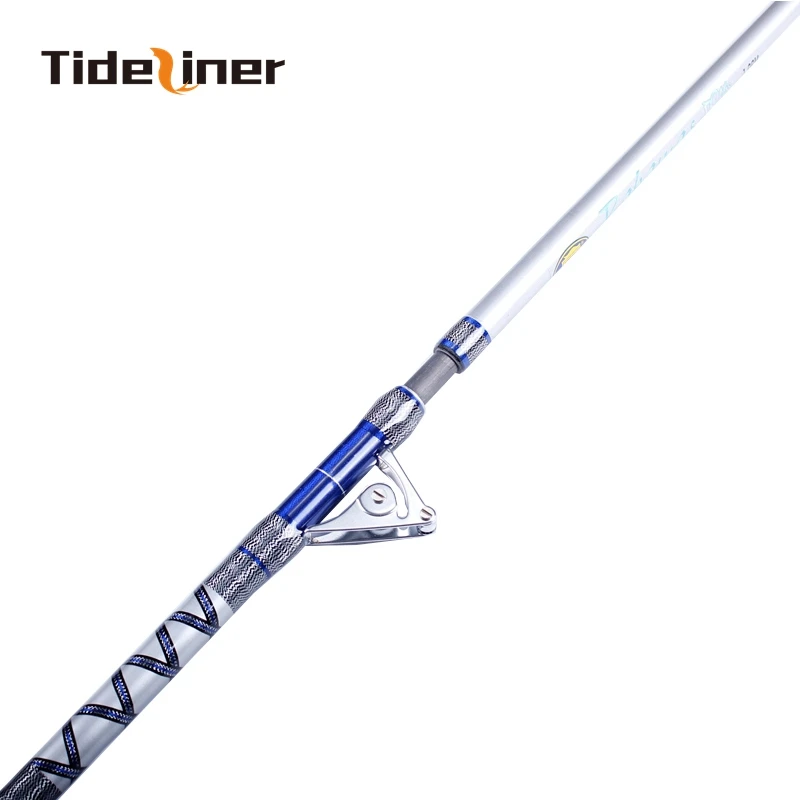 Tideliner 1.98m Heavy Duty Boat Fishing Rod Saltwater Spinning Jigging  Carbon Trolling Pole Cane With Roller Guides - AliExpress