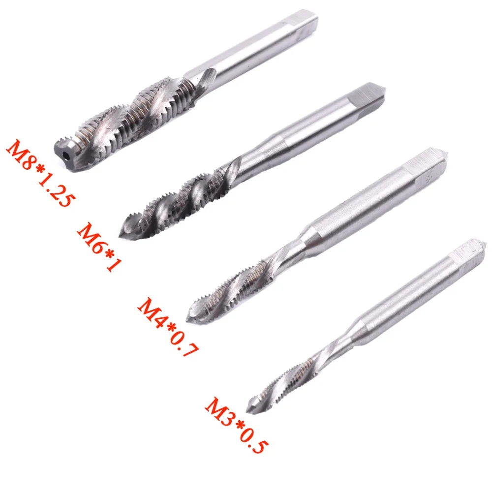 

Hot 1Pcs HSS Hand Tap M3 M4 M6 M8 Machine Spiral Point Straight Fluted Screw Thread Metric Plug Left Hand Tap Drill Hand Tool