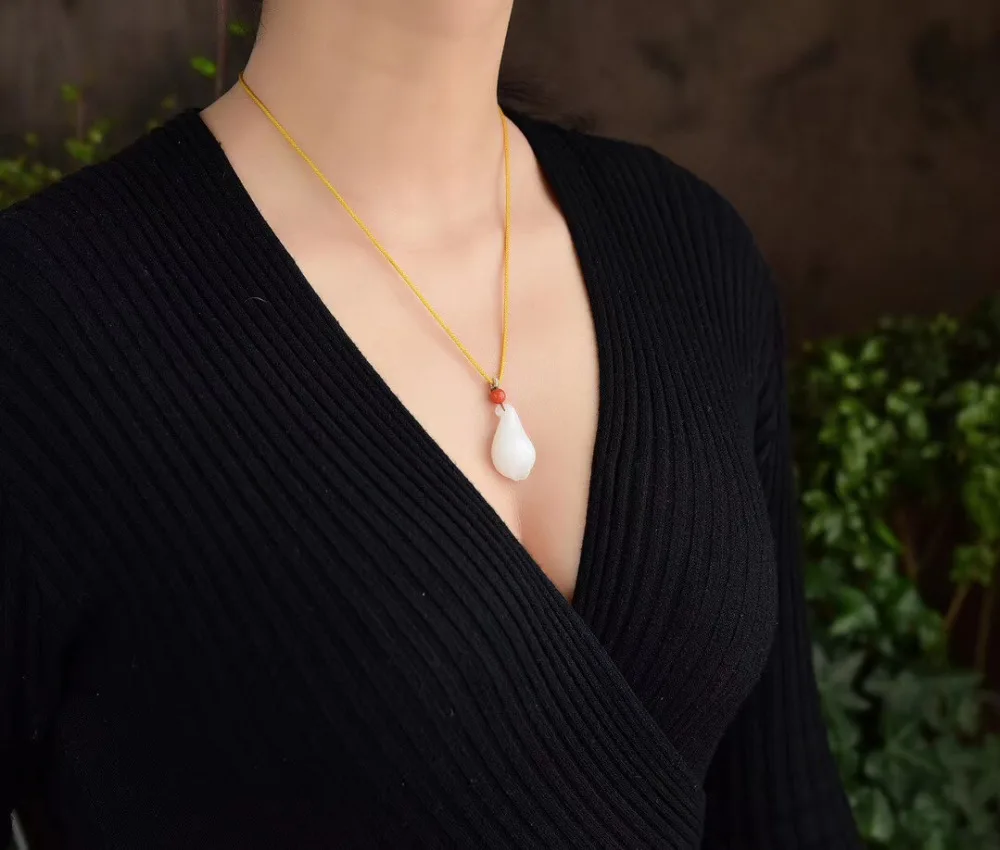 Natural Hetian Jade Necklace Pendant (6)
