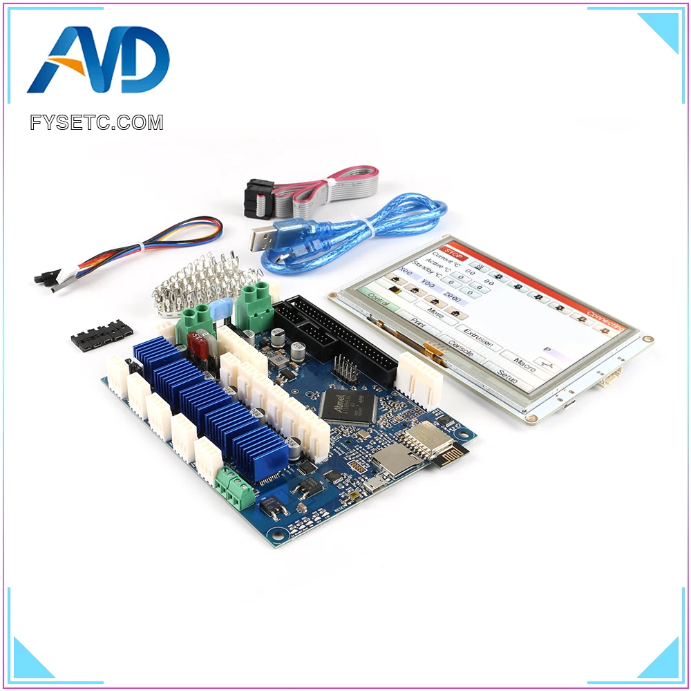 Клон новейший дуэт 2 Wifi V1.04 DuetWifi Advanced 32 бит электроника с 5 ''5 дюймов PanelDue 5i интегрированный Paneldue сенсорный экран