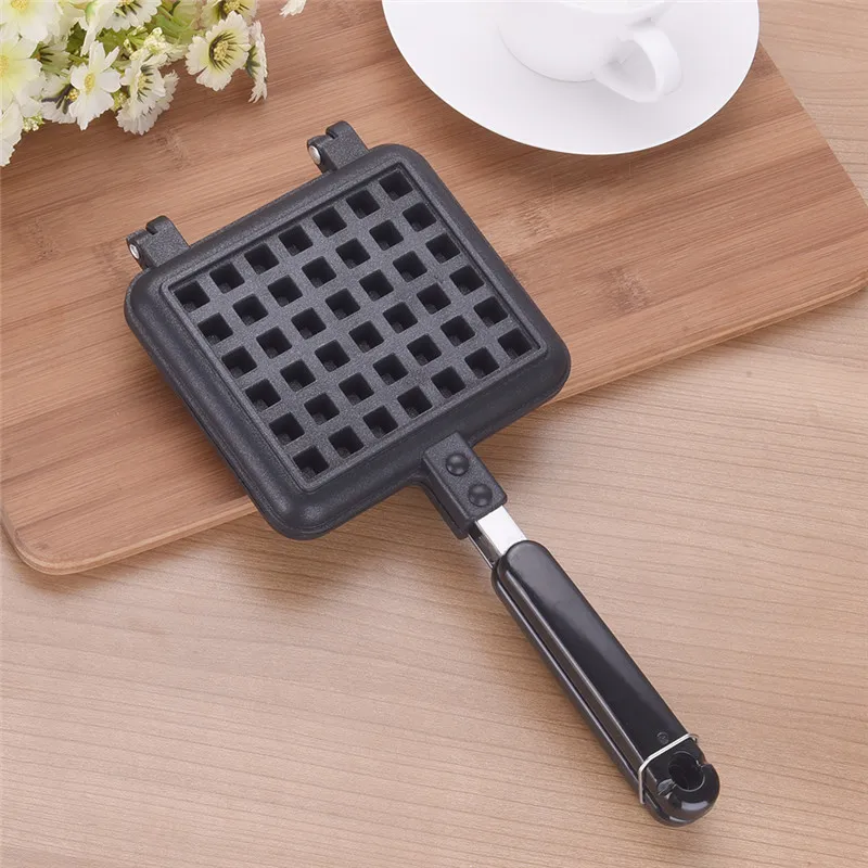 Household Non-Stick Waffles Mold Cake Molds Waffles Pan Trays DIY Muffins Mould Stove Bakeware Tools Black