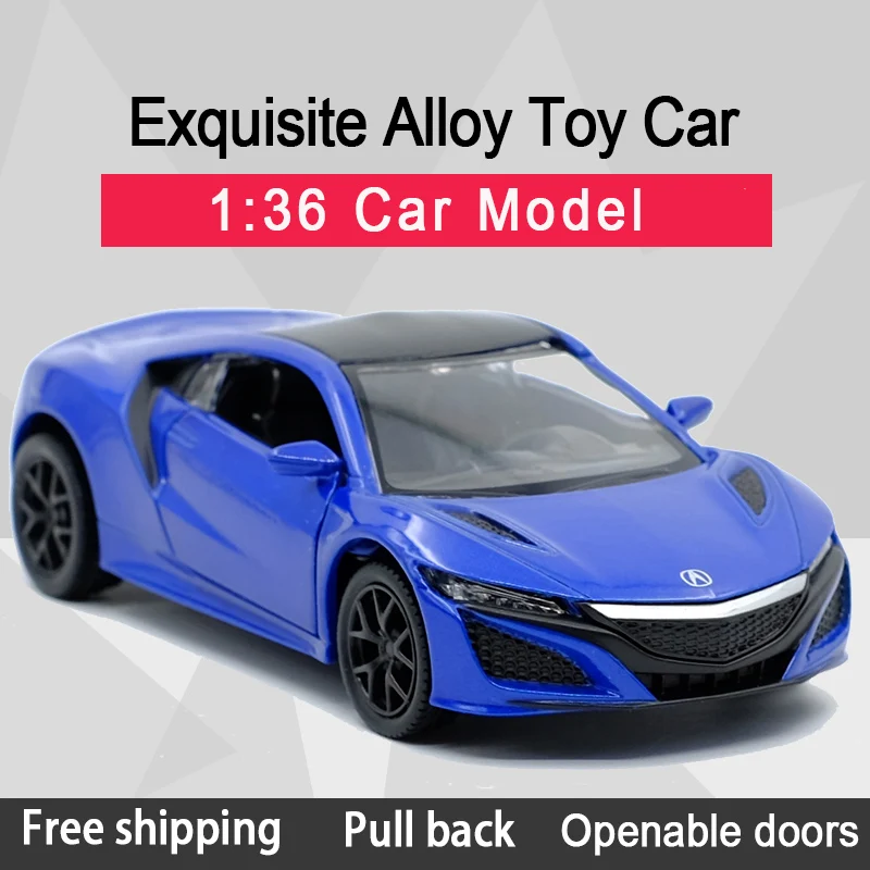 

RMZ CITY 1:36 NSX 2017 Sports Car Alloy Diecast Car Model Toy With Pull Back For Children Gifts Toy Collection