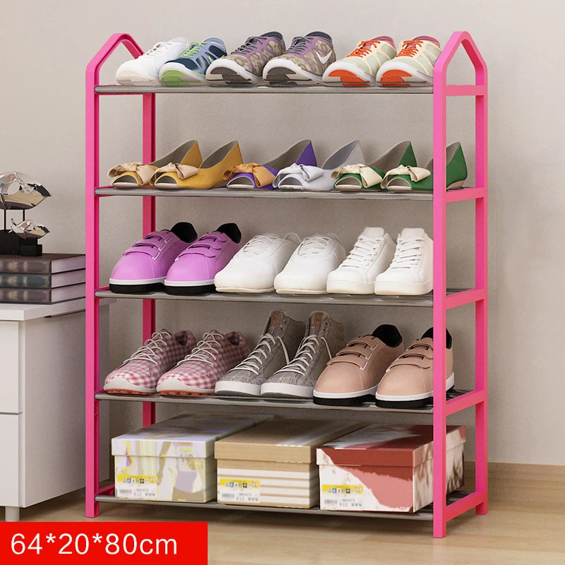 Metal Iron Shoe Shelf Simple Style Multi-layers Student Dormitory Shoe Storage Rack DIY Shoe Cabinet Home sapateira