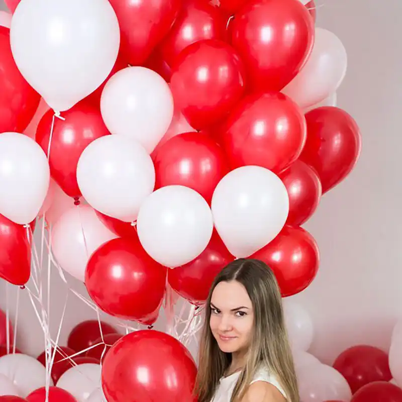 18pcs 10inch Black Red White Latex Balloons Adult Birthday Party