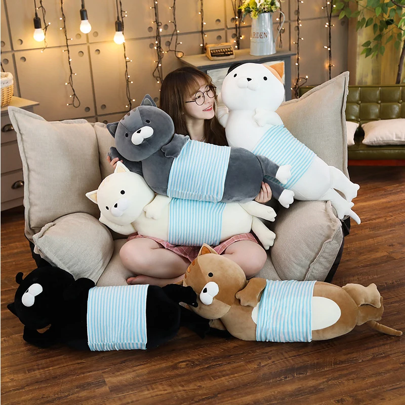 hugging stuffed animals