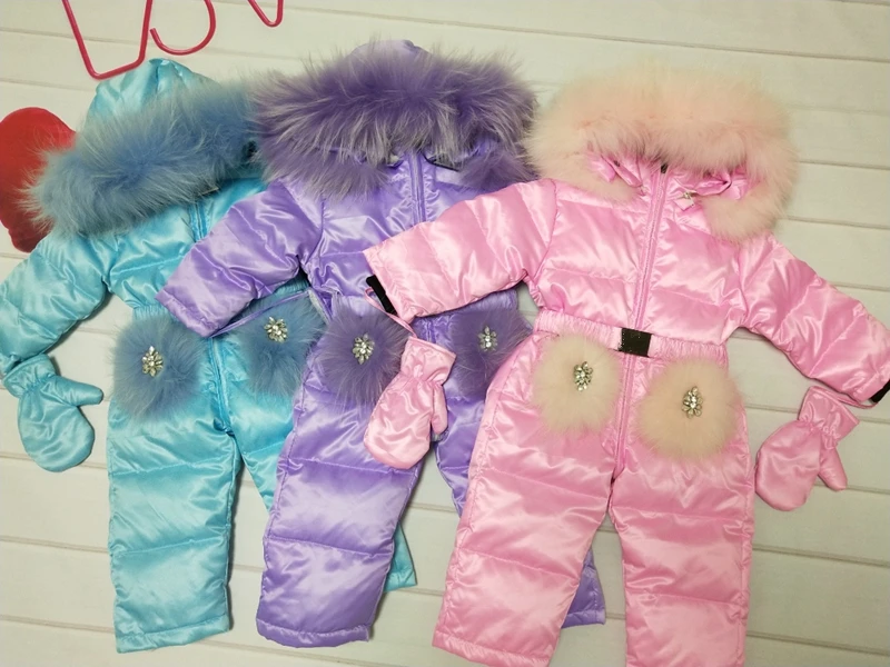 

baby winter romper duck down Infant Snowsuit Kid Jumpsuit Children Outerwear warm overalls for girls boys parka snow wear