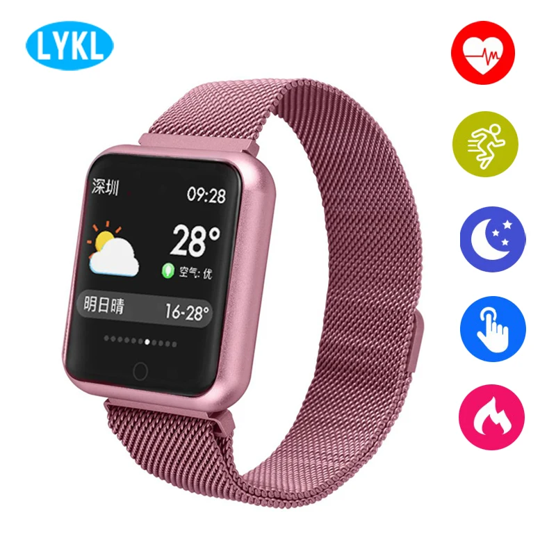 

LYKL P68 Smart Watch 2018 Color Screen Blood Oxygen Blood Pressure Heart Rate Monitor Sport Activity Tracker Fitness Smart Watch