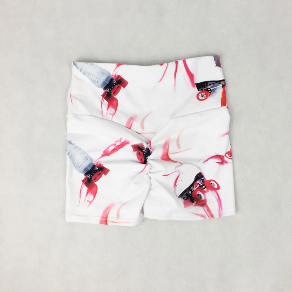 2019 women's digital printing sexy yoga shorts high waist yoga shorts quick-drying fitness yoga shorts ladies gym fitness 40J1 (9)