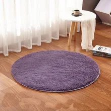 Фиолетовый серый круглый ковер 1 шт. мягкий супер мягкий ковер для спальни гостиной ванной комнаты ковры
