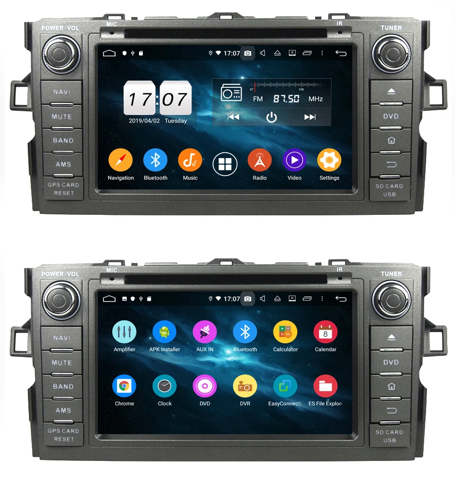 KANOR 4+ 32G Восьмиядерный Android 9,0 2din автомобильный радиоприемник для Toyota Auris с gps навигацией DVD Bluetooth SWC аудио автомобильный мультимедийный