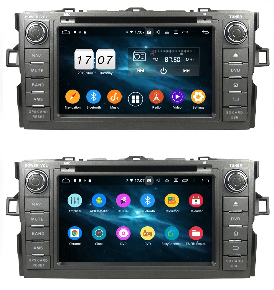 Excellent KANOR 4+32G Octa Core Android 9.0 2din car radio For Toyota Auris With GPS Navigation DVD Bluetooth SWC Audio Car Multimedia 14