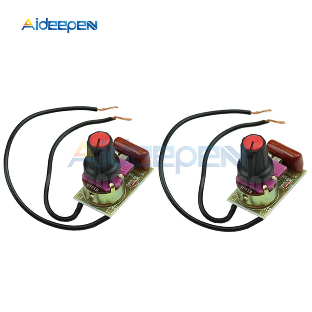 

2Pcs 100W Dimmer Module Switch Speed Regulation Module for Arduino DIY Kit Components