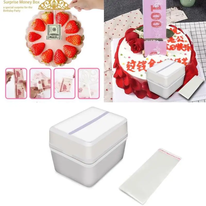 

Birthday Surprise For Girlfriend Wife Napkin Banknote Box Pumping Tissue Box Pull Money Boxes 6/8 Inch Cake Box Cake Decoration