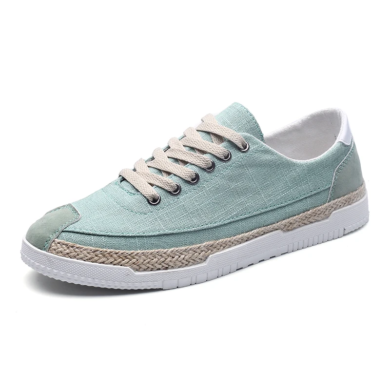 

2019 summer canvas men's shoes business casual soft-soled shoes comfortable wild men's shoes big size loafers