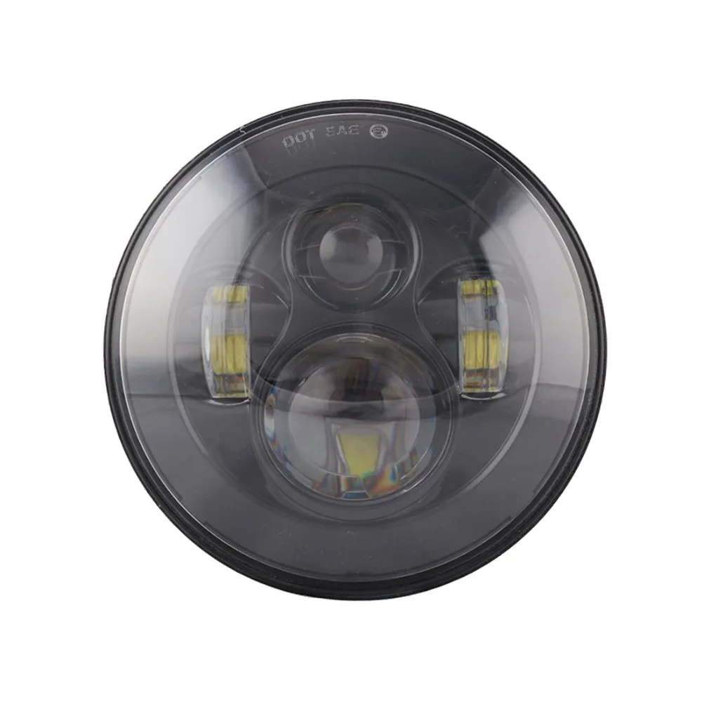 

7" LED Headlight for Harley Motorcycle Chrome Projector HID LED Light Bulb for Jeep Wrangler JK LJ CJ LED Headleamp