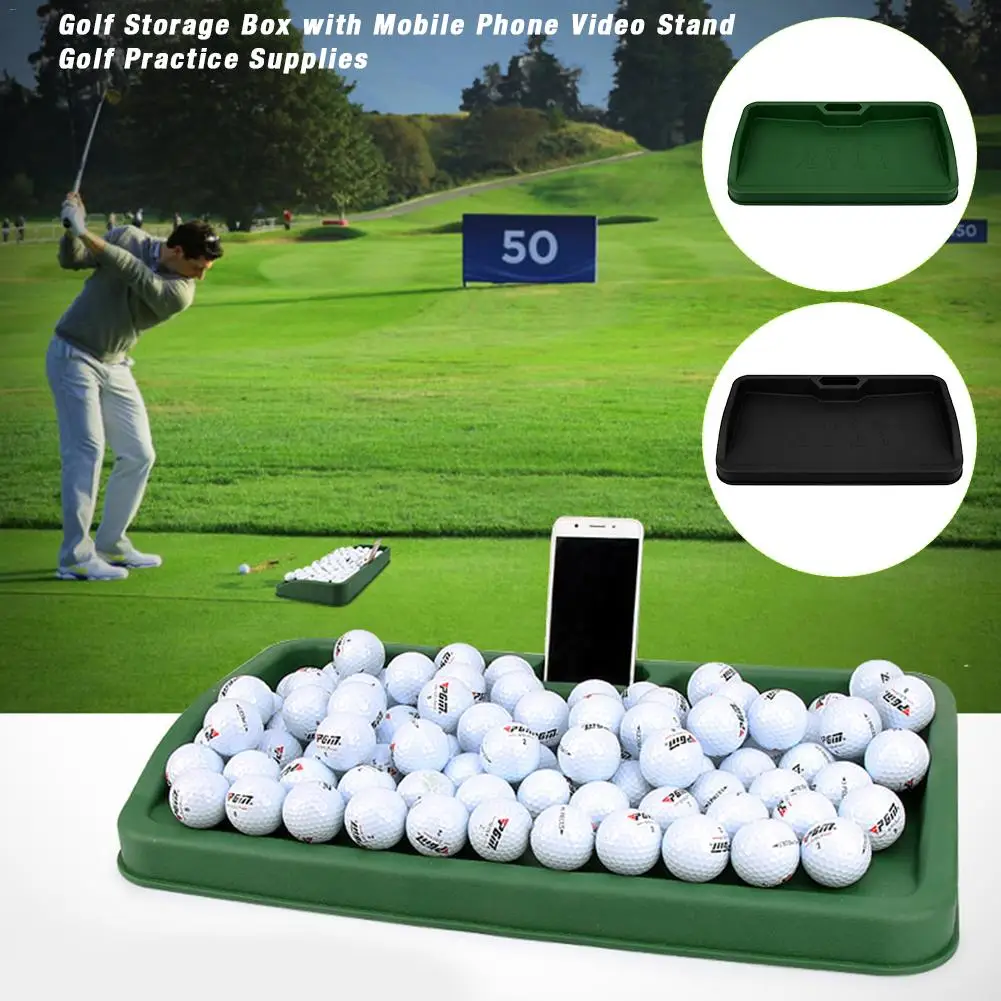 

Golf Storage Box With Mobile Phone Video Stand Golf Practice Supplies Good Quality Useful Equipment