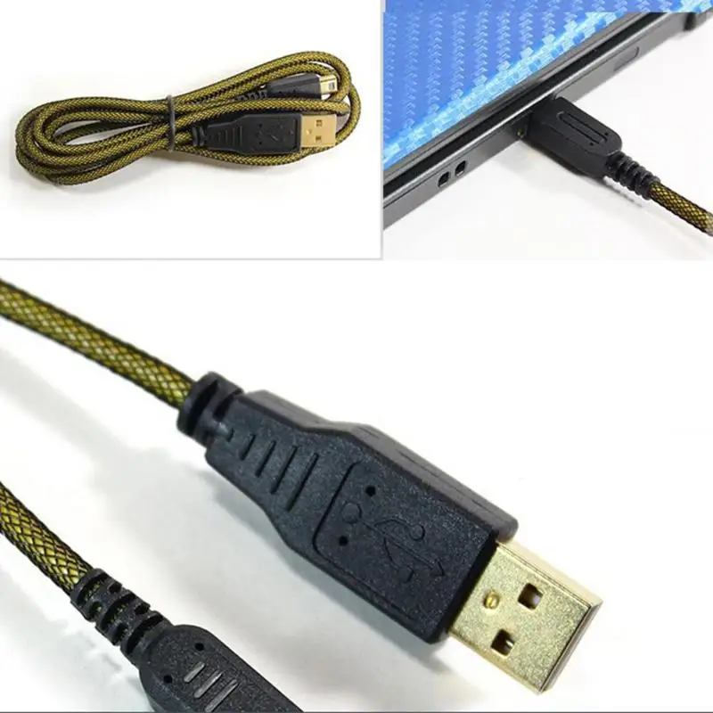 1,5 м USB кабель питания зарядное устройство игровая консоль зарядный кабель шнур Плетеный черный для nintendo 3 DSXL/3 DSLL/3DS/DSI/DSILL