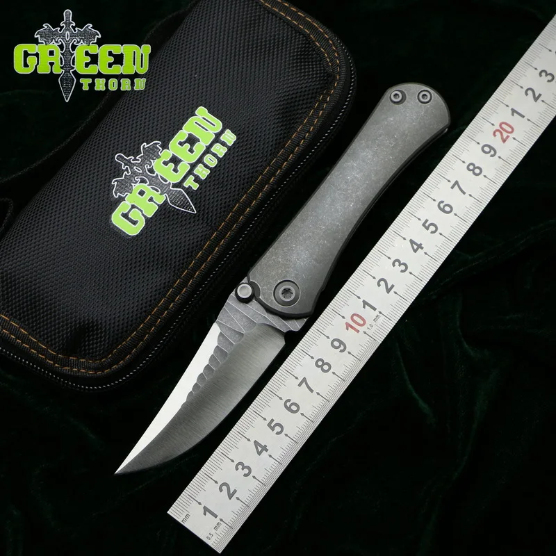 Green thorn SBSF M390 стальное лезвие Nudist TC4 титановая ручка карманный складной нож для