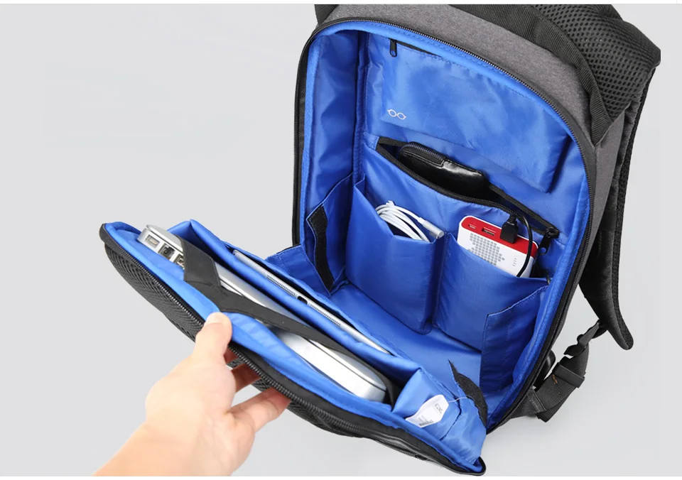 Kingsons водонепроницаемый мужской рюкзак USB зарядка Рюкзак для ноутбука 13,3/15,6 дюймов школьные сумки для подростков мальчиков