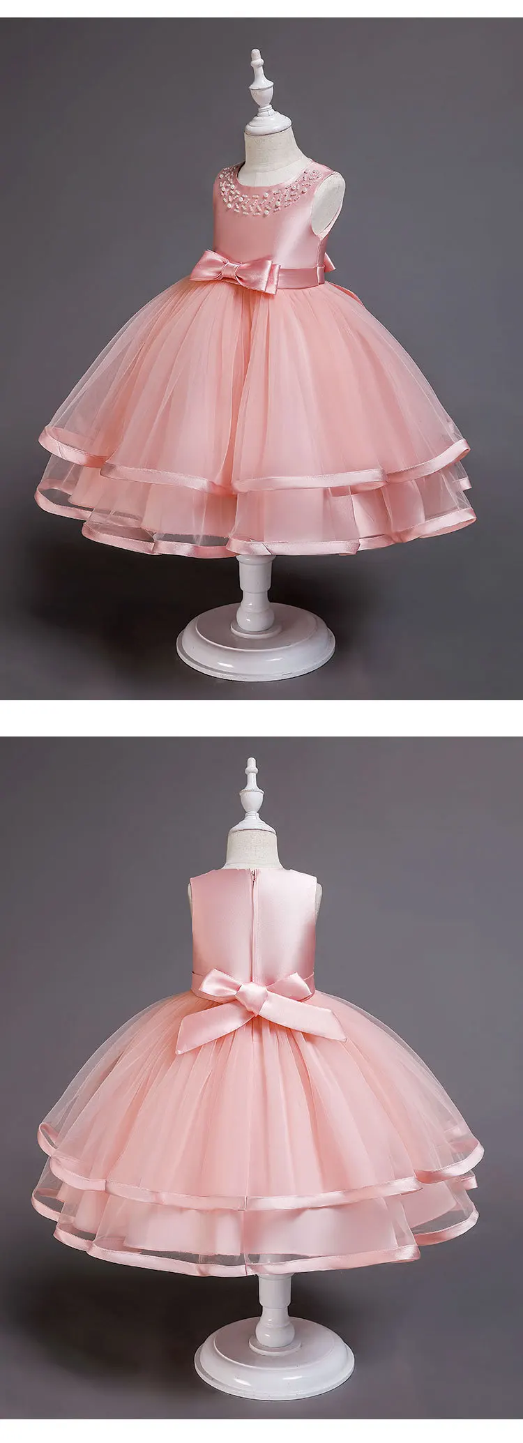 Нарядное платье для девочек детская одежда детское кружевное платье с цветочным узором для дня рождения и свадьбы элегантное платье-пачка принцессы для малышей от 2 до 14 лет