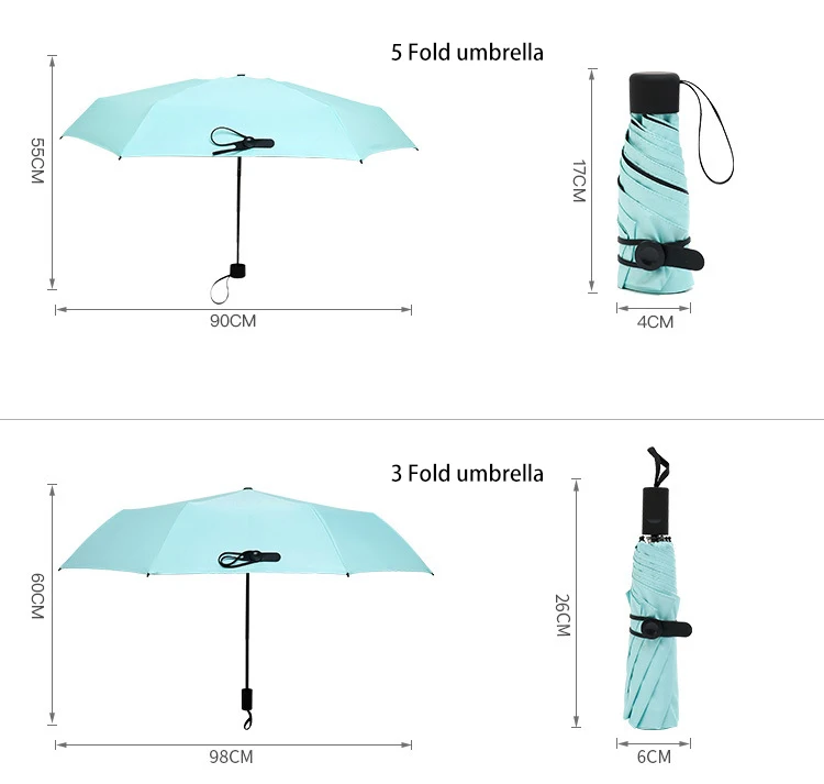 Только Jime, мини складные зонты, для дождя, для женщин, складные, для детей, плюс пять, складной зонтик, водонепроницаемый, дождевик, зонты, дождевик