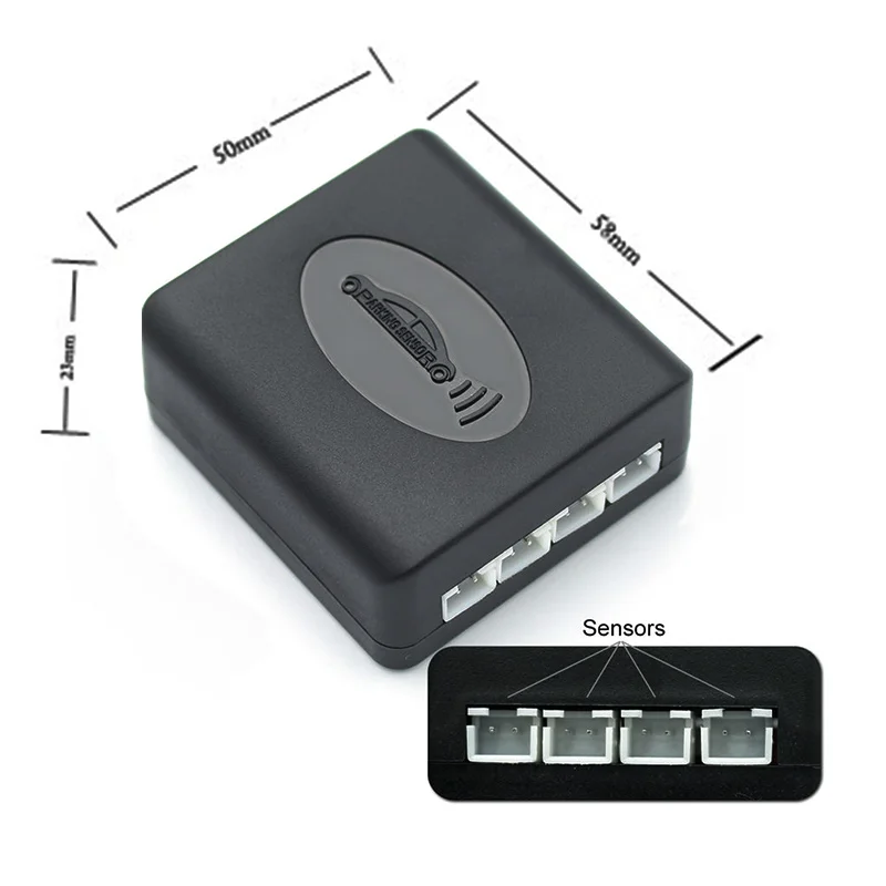 Eunavi 1set Auto Parktronic Led Parking Sensor Kit Display 4 Sensors For All Cars Reverse Assistance Backup Radar Monitor System